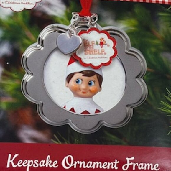 NEW Elf on the Shelf Keepsake Christmas Photo Holder Ornament Keepsake Frame 3" - Picture 3 of 7